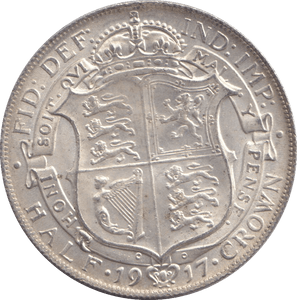 1917 HALFCROWN ( UNC ) 14 - HALFCROWN - Cambridgeshire Coins