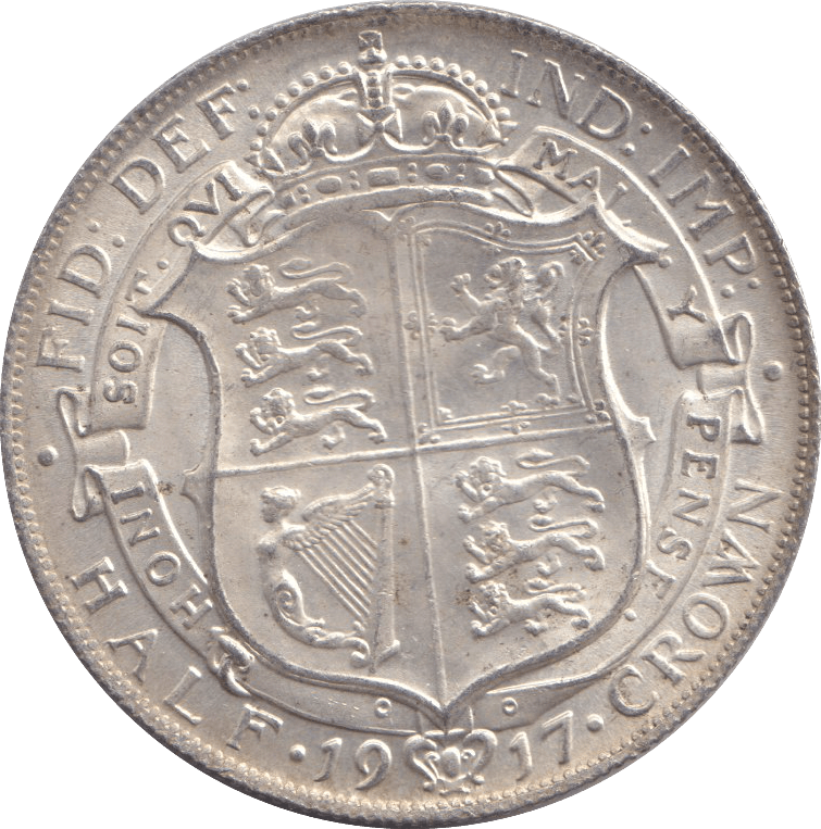 1917 HALFCROWN ( UNC ) 14 - HALFCROWN - Cambridgeshire Coins