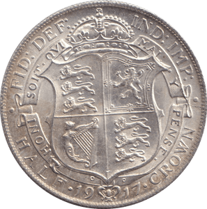 1917 HALFCROWN ( UNC ) 15 - HALFCROWN - Cambridgeshire Coins