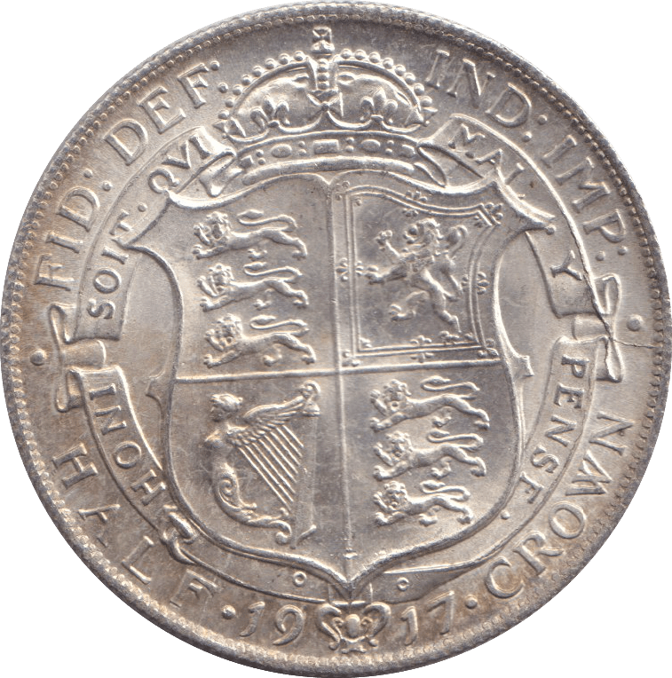 1917 HALFCROWN ( UNC ) 15 - HALFCROWN - Cambridgeshire Coins