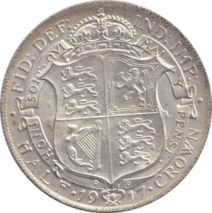 1917 HALFCROWN ( UNC ) 16 - HALFCROWN - Cambridgeshire Coins