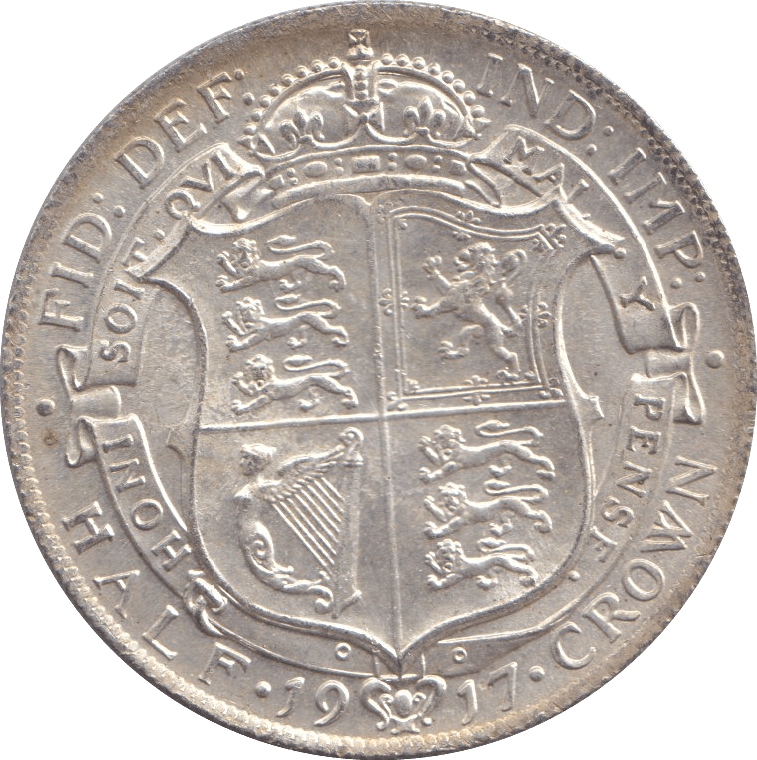 1917 HALFCROWN ( UNC ) 16 - HALFCROWN - Cambridgeshire Coins
