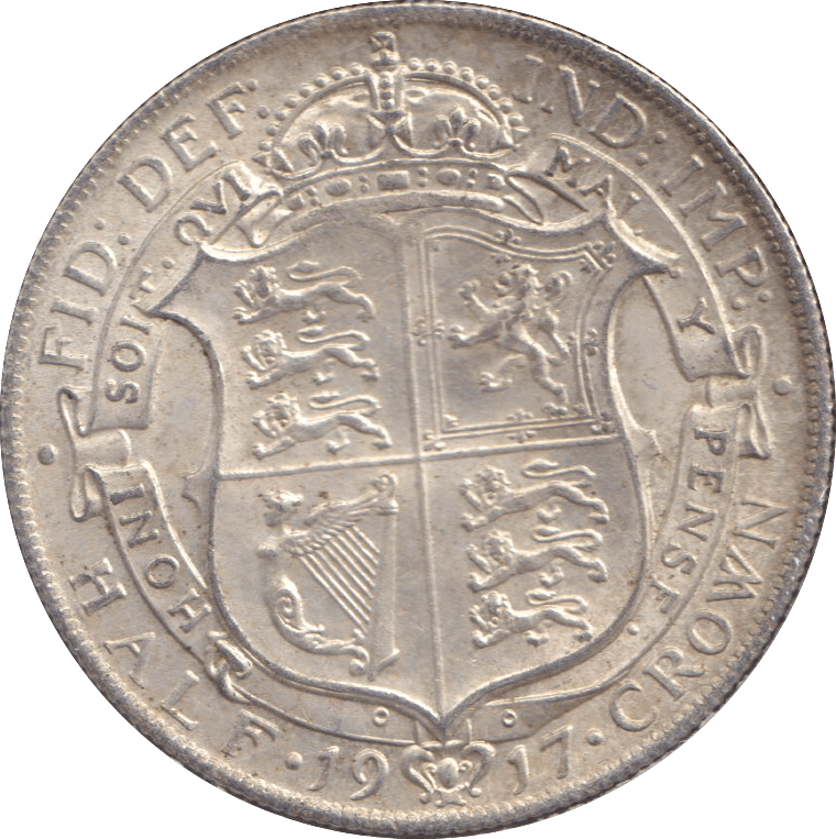 1917 HALFCROWN ( UNC ) 2 - HALFCROWN - Cambridgeshire Coins