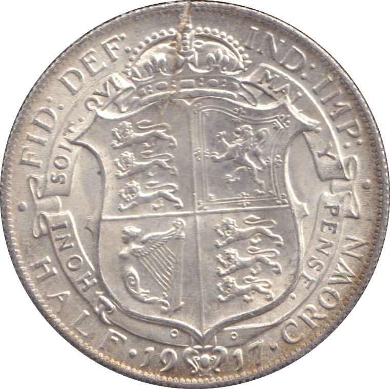 1917 HALFCROWN ( UNC ) 3 - HALFCROWN - Cambridgeshire Coins