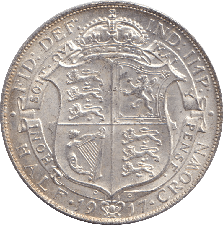 1917 HALFCROWN ( UNC ) 4 - HALFCROWN - Cambridgeshire Coins
