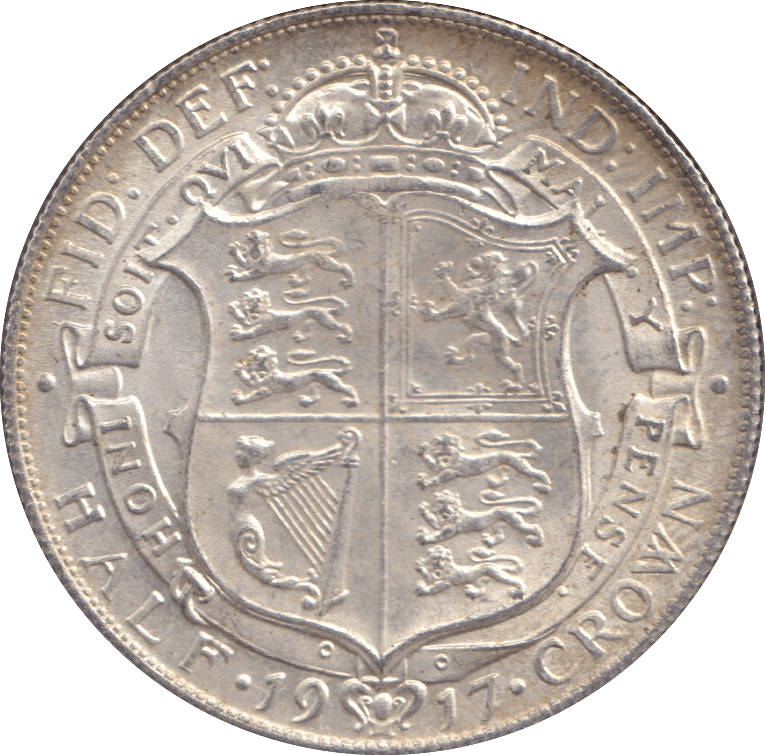 1917 HALFCROWN ( UNC ) 5 - HALFCROWN - Cambridgeshire Coins