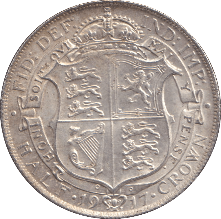1917 HALFCROWN ( UNC ) 6 - HALFCROWN - Cambridgeshire Coins