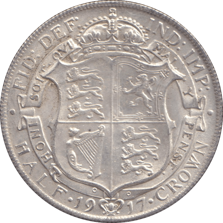 1917 HALFCROWN ( UNC ) 7 - HALFCROWN - Cambridgeshire Coins