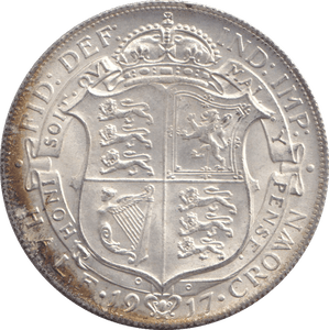 1917 HALFCROWN ( UNC ) 8 - HALFCROWN - Cambridgeshire Coins
