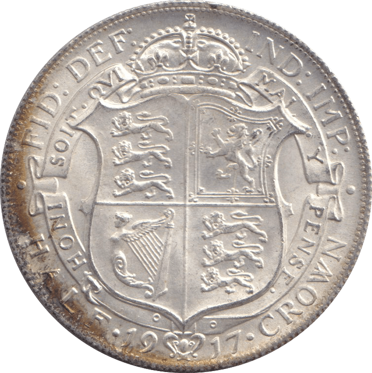 1917 HALFCROWN ( UNC ) 8 - HALFCROWN - Cambridgeshire Coins