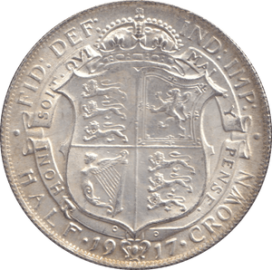 1917 HALFCROWN ( UNC ) 9 - HALFCROWN - Cambridgeshire Coins