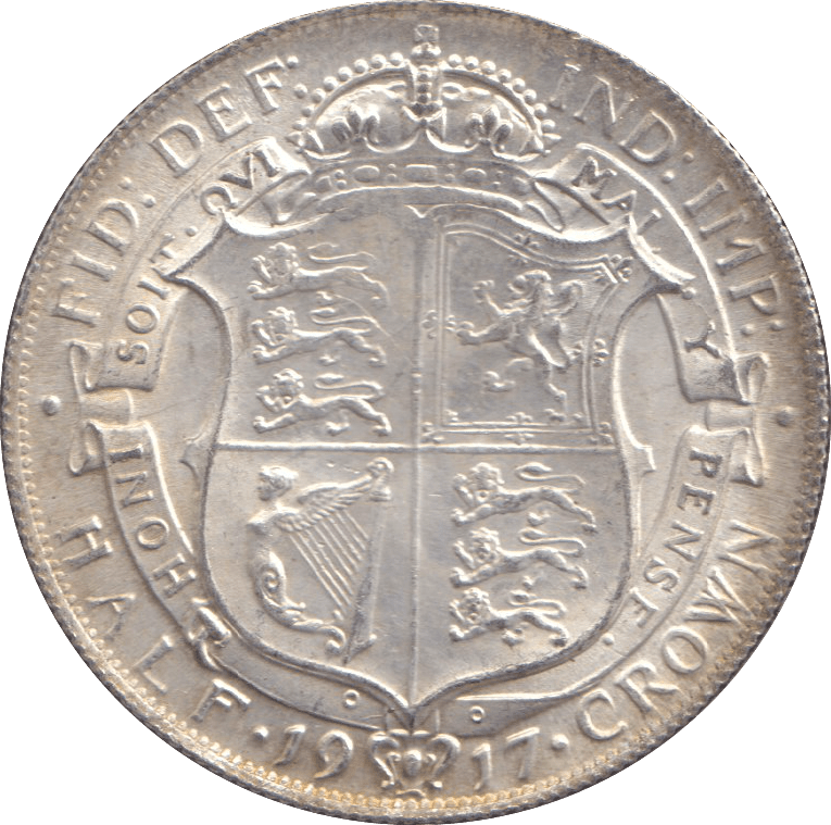 1917 HALFCROWN ( UNC ) 9 - HALFCROWN - Cambridgeshire Coins
