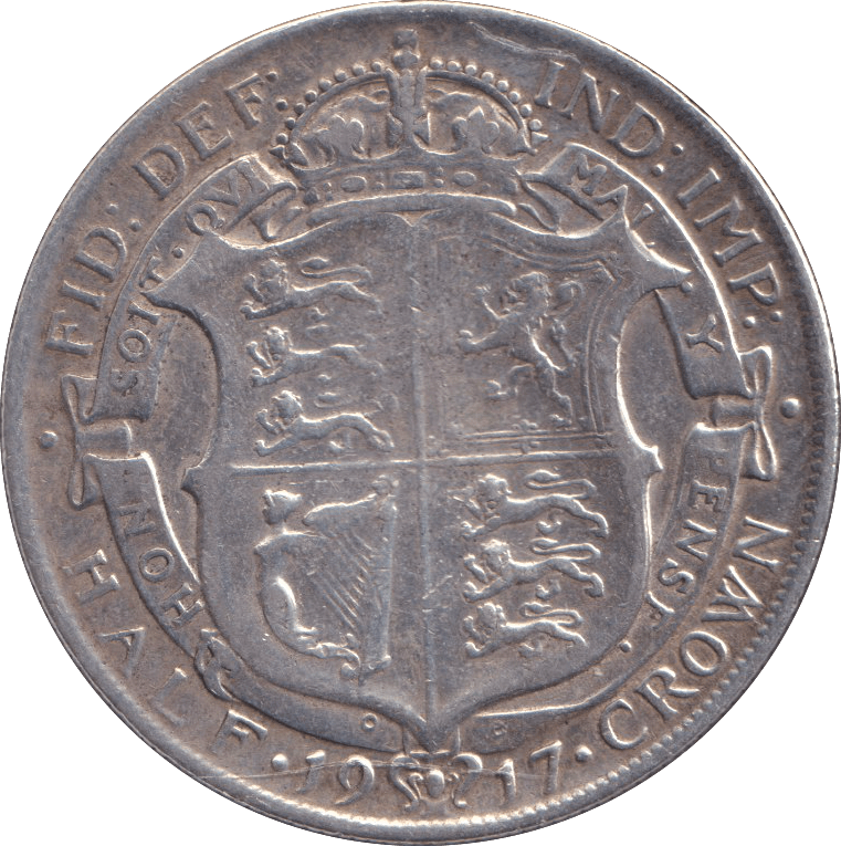 1917 HALFCROWN ( VF ) - HALFCROWN - Cambridgeshire Coins
