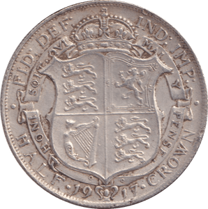 1917 HALFCROWN ( VF ) - HALFCROWN - Cambridgeshire Coins