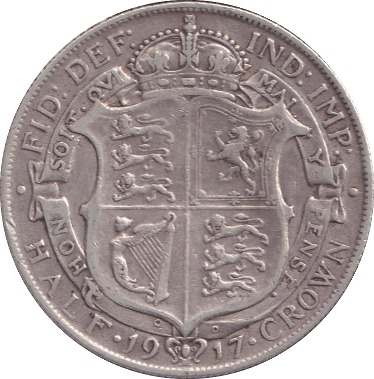 1917 HALFCROWN ( VF ) - HALFCROWN - Cambridgeshire Coins