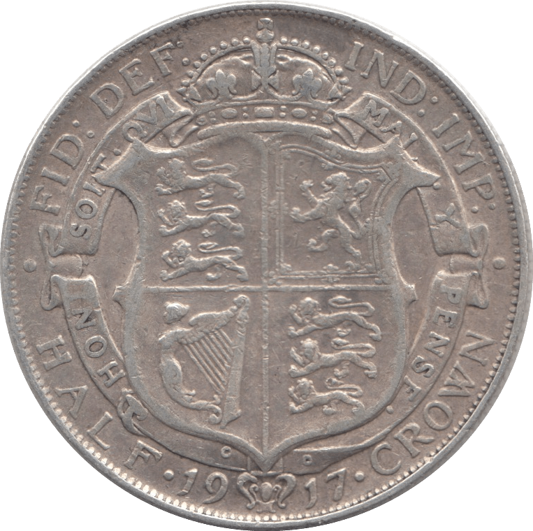 1917 HALFCROWN ( VF ) - Halfcrown - Cambridgeshire Coins