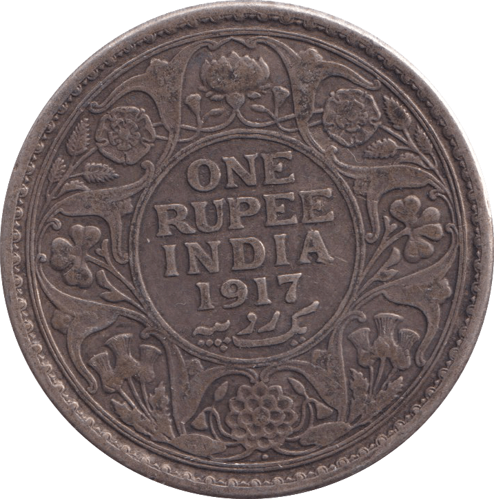 1917 INDIA RUPEE - WORLD COINS - Cambridgeshire Coins