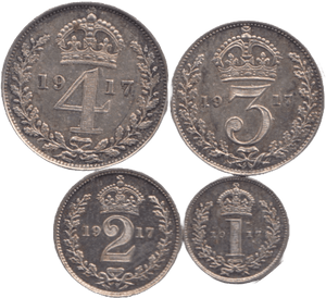 1917 MAUNDY SET GEORGE V - Maundy Set - Cambridgeshire Coins