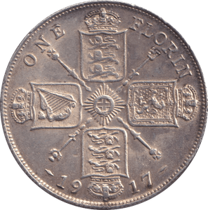 1917 ONE FLORIN ( EF ) - WORLD COINS - Cambridgeshire Coins