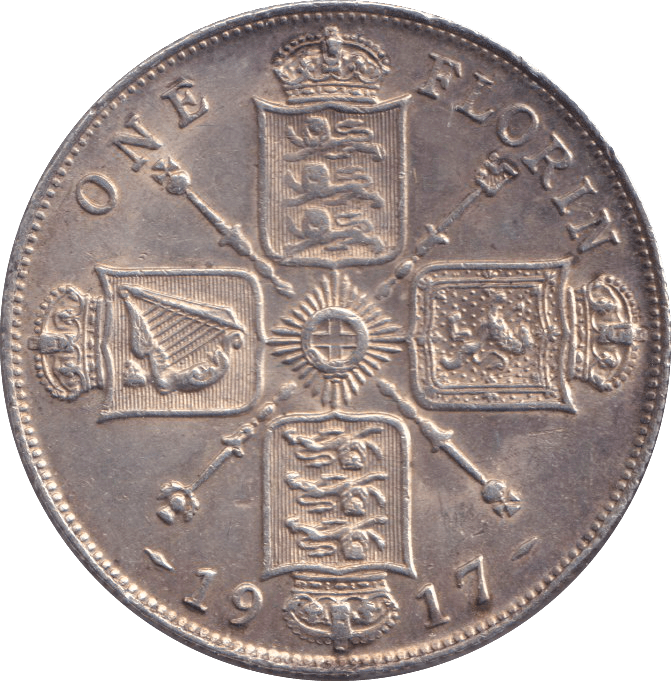 1917 ONE FLORIN ( EF ) - WORLD COINS - Cambridgeshire Coins