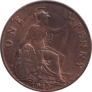 1917 PENNY ( AUNC ) - PENNY - Cambridgeshire Coins