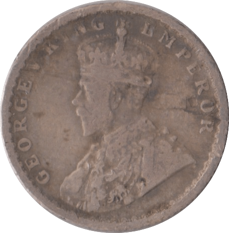 1917 QUARTER RUPEE INDIA - SILVER WORLD COINS - Cambridgeshire Coins
