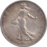 1917 SILVER 2 FRANC FRANCE WW1 - WORLD COINS - Cambridgeshire Coins