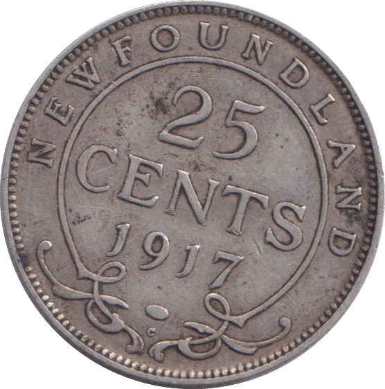 1917 SILVER 20 CENT NEWFOUNDLAND - SILVER WORLD COINS - Cambridgeshire Coins