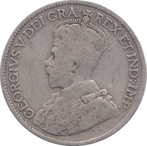 1917 SILVER 25 CENTS CANADA - SILVER WORLD COINS - Cambridgeshire Coins