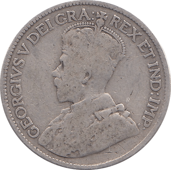 1917 SILVER 25 CENTS CANADA - SILVER WORLD COINS - Cambridgeshire Coins