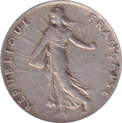 1917 SILVER 50 CENTIMES FRANCE - SILVER WORLD COINS - Cambridgeshire Coins