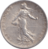 1917 SILVER FRANC FRANCE WW1 - WORLD COINS - Cambridgeshire Coins
