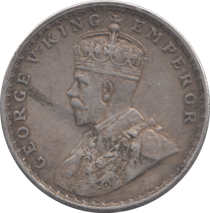 1917 SILVER INDIA RUPEE - SILVER WORLD COINS - Cambridgeshire Coins