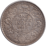 1917 SILVER ONE RUPEE INDIA - SILVER WORLD COINS - Cambridgeshire Coins