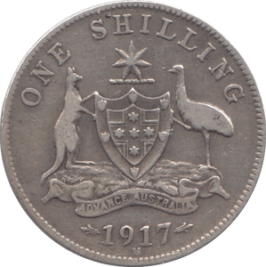 1917 SILVER ONE SHILLING AUSTRALIA - SHILLING - Cambridgeshire Coins