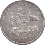 1917 SILVER ONE SHILLING AUSTRALIA - SILVER WORLD COINS - Cambridgeshire Coins