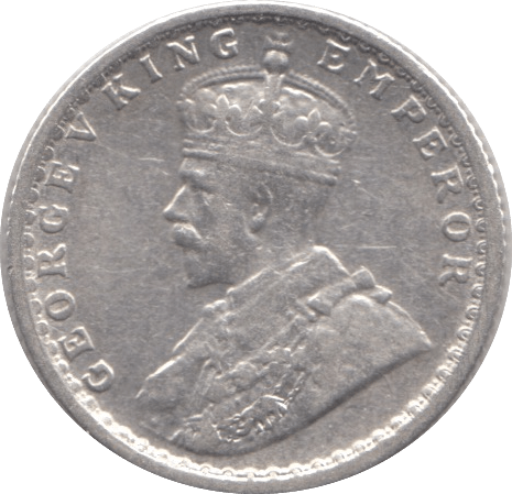 1917 SILVER QUARTER RUPEE INDIA - SILVER WORLD COINS - Cambridgeshire Coins