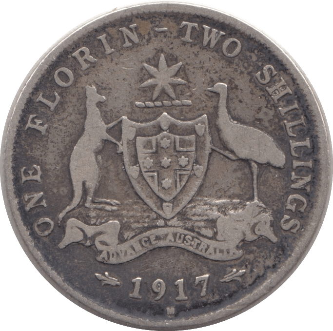 1917 SILVER SHILLING AUSTRALIA - SHILLING - Cambridgeshire Coins