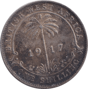 1917 SILVER SHILLING BRITISH WEST AFRICA - SILVER WORLD COINS - Cambridgeshire Coins
