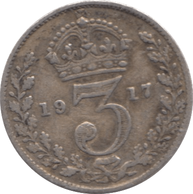1917 SILVER THREEPENCE ( FINE ) - Threepence - Cambridgeshire Coins