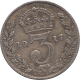1917 SILVER THREEPENCE ( FINE ) - Threepence - Cambridgeshire Coins