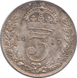 1917 SILVER THREEPENCE ( UNC ) - THREEPENCE - Cambridgeshire Coins