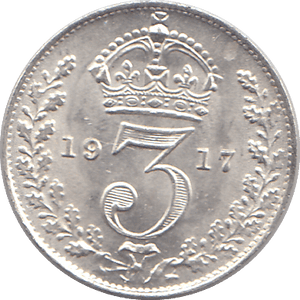 1917 SILVER THREEPENCE ( UNC ) - THREEPENCE - Cambridgeshire Coins