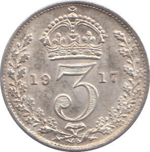 1917 SILVER THREEPENCE ( UNC ) - THREEPENCE - Cambridgeshire Coins