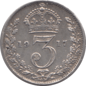 1917 SILVER THREEPENCE ( VF ) - Threepence - Cambridgeshire Coins