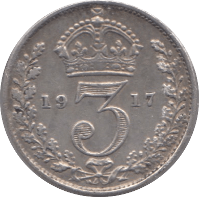 1917 SILVER THREEPENCE ( VF ) - Threepence - Cambridgeshire Coins