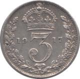 1917 SILVER THREEPENCE ( VF ) - Threepence - Cambridgeshire Coins