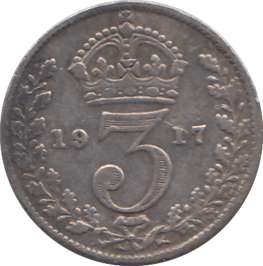 1917 SILVER THREEPENCE ( VF ) - THREEPENCE - Cambridgeshire Coins