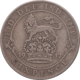 1917 SIXPENCE ( FINE ) - SIXPENCE - Cambridgeshire Coins