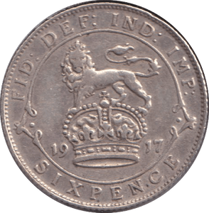 1917 SIXPENCE ( FINE ) - SIXPENCE - Cambridgeshire Coins
